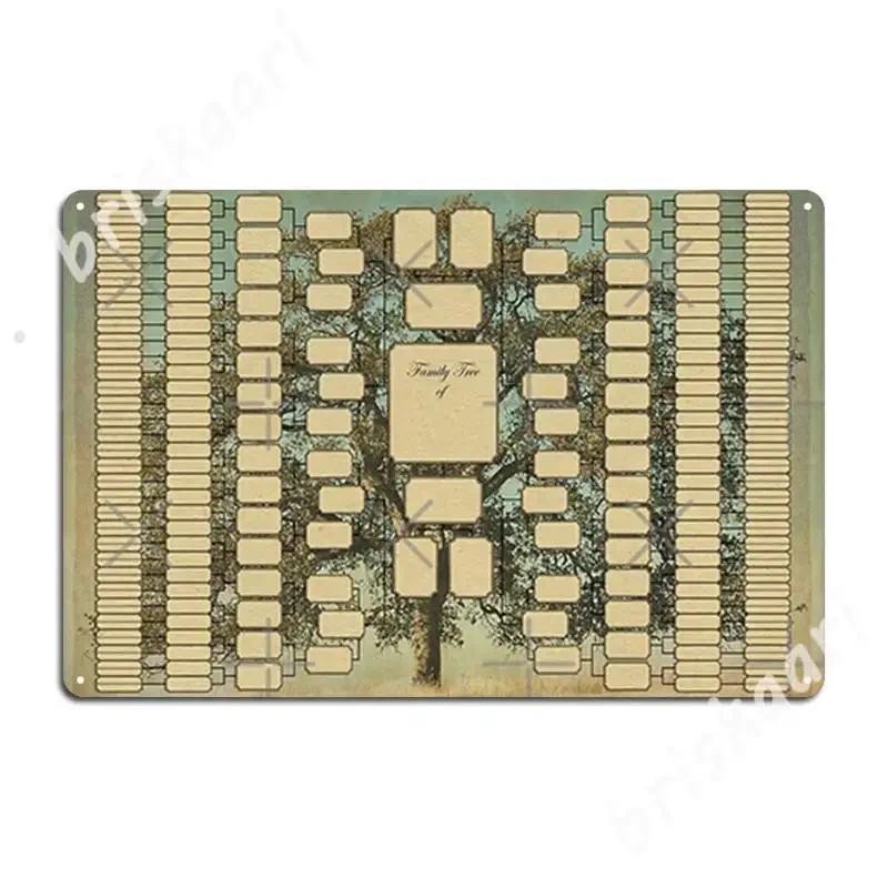 8 Generation Family Tree Metal Signs Club Party Cave pub Funny Wall Decor Tin sign Posters
