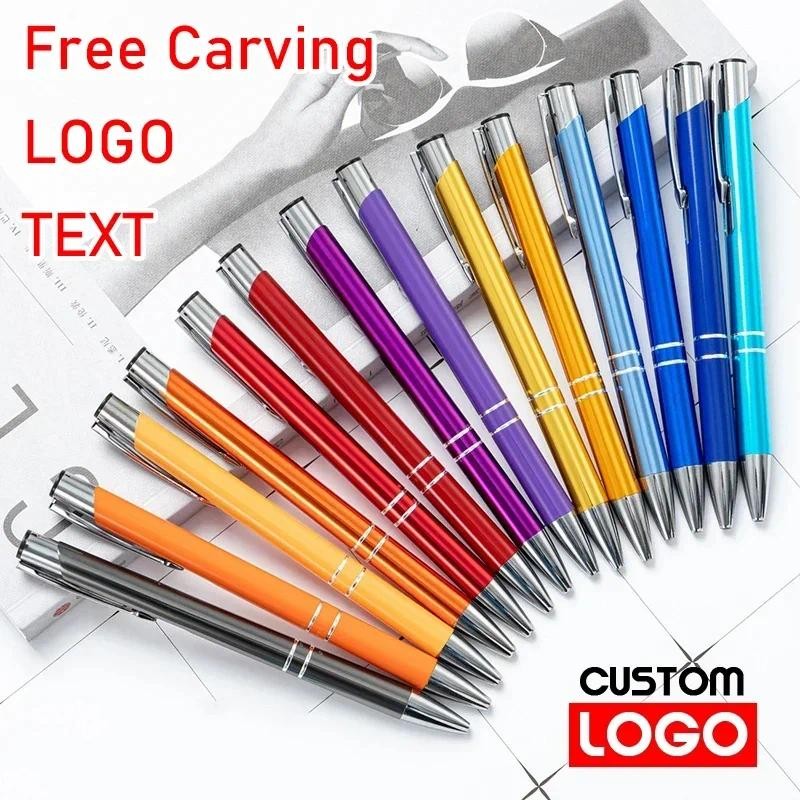 

20-200 Pens Whole Sell Custom Ballopint Pen Metal Ball Pen Support Print Logo Advertising Personalized Pen Advertising