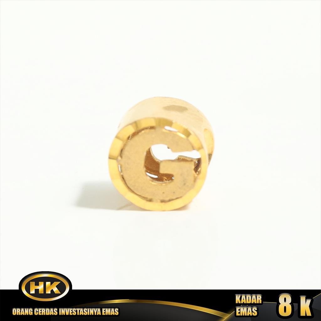 Liontin Emas 8K - HURUF G  - HKGOLD