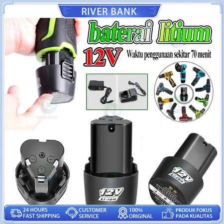 Baterai Lithium 12V Alat Listrik Baterai Aksesori Bor Tangan Baterai Untuk Xenon Ryu JLD 1300MAh Dik