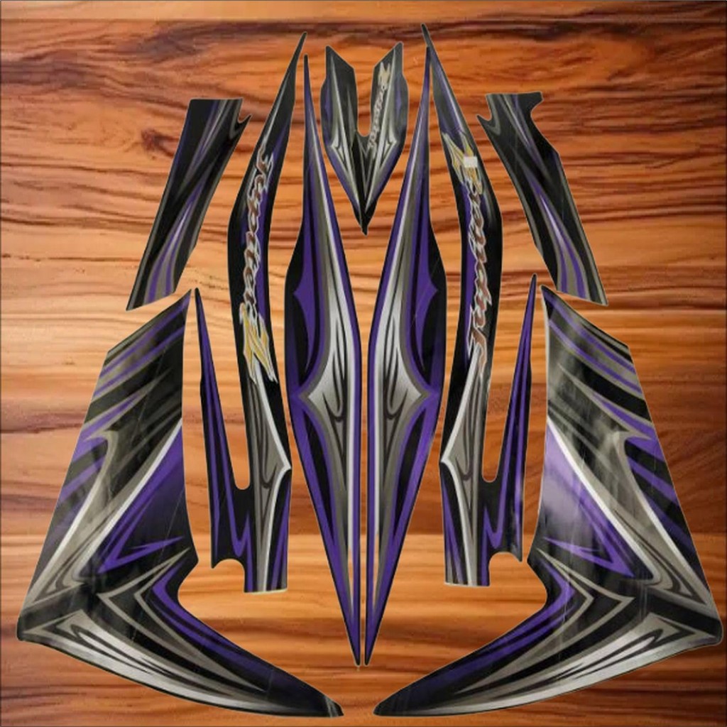 stiker striping yamaha jupiter z new robot 2011 2012 hitam lis body standar berkualitas original