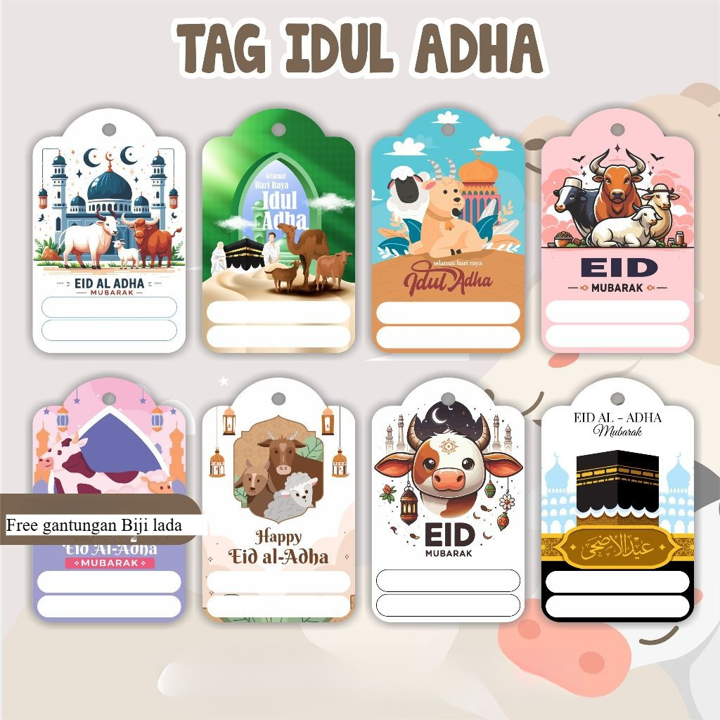 

Hang Tag Idul Adha Sudah Termasuk Gantungan Biji Lada Tag Hampers Parcel Hangtag Kado - Hang Tag Idul Adha Gantungan Kartu Ucapan Idul Adha Lebara Haji