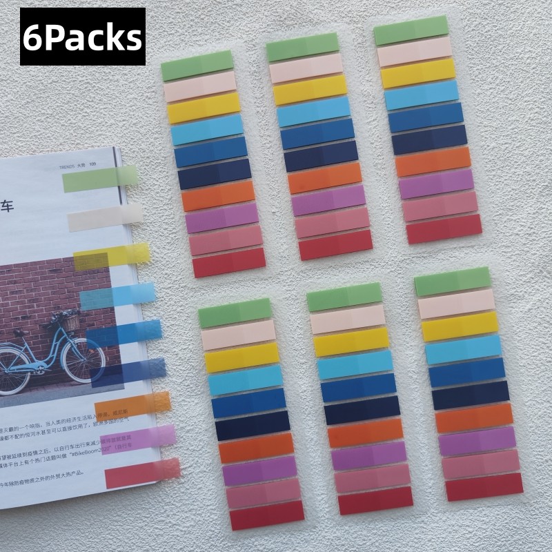 

1200Pcs Sticky Notes Index Tabs Page Book Markers, Transparent Label Stickers for Page Marking Classify File Cute Stationary