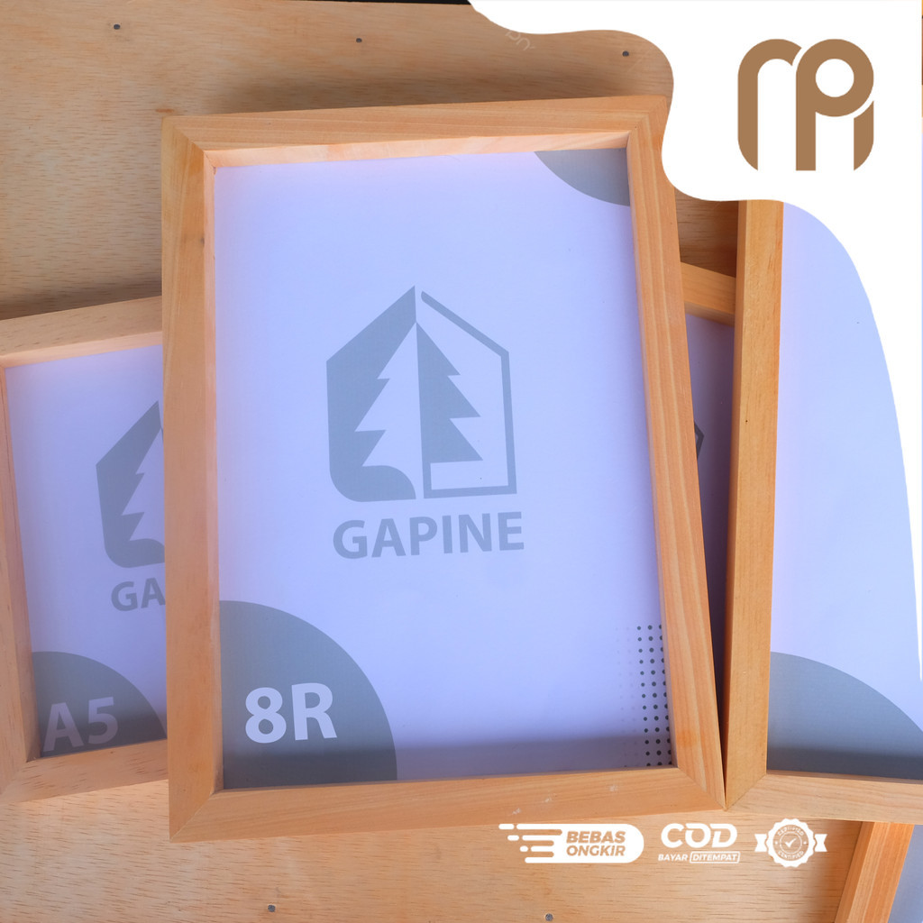 Bingkai Pigura Kayu Jati Belanda 8R Tanpa Kaca