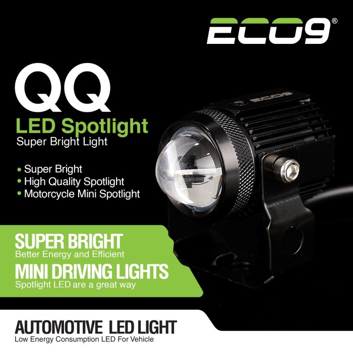 LAMPU LED TEMBAK D2 LASER ECO9 QQ LUMINOS 2 WARNA WHITE YELLOW