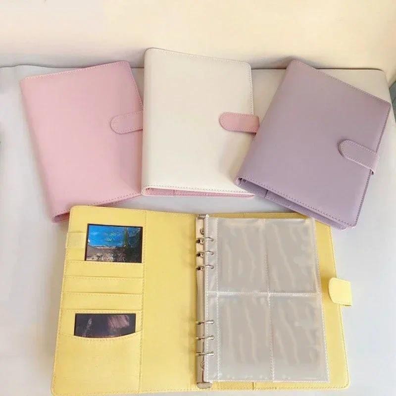 

PU Leather A5 Journal Binder Cute Binder Photocards Cover Loose-leaf Collection Book Photo Cards Album Storage Stationery