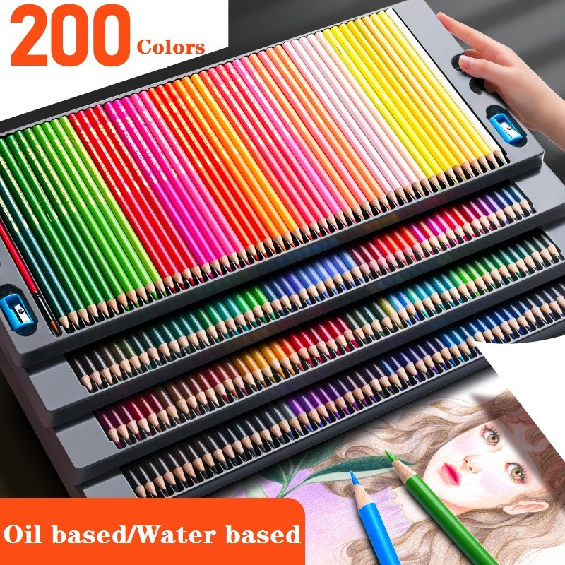

48/72/120/150/200 Colores Oily/Water Colored Pencil Watercolor 색연필 Lapices Painting School Stationary Art Supplies Speciality