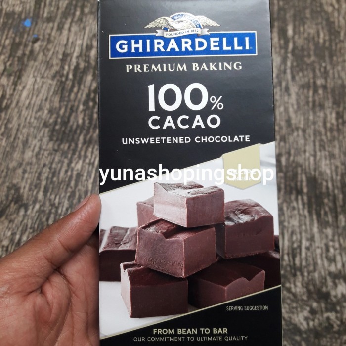

GHIRARDELLI PREMIUM BAKING 100% CACAO UNSWEETENED CHOCOLATE 113.5 GRAM