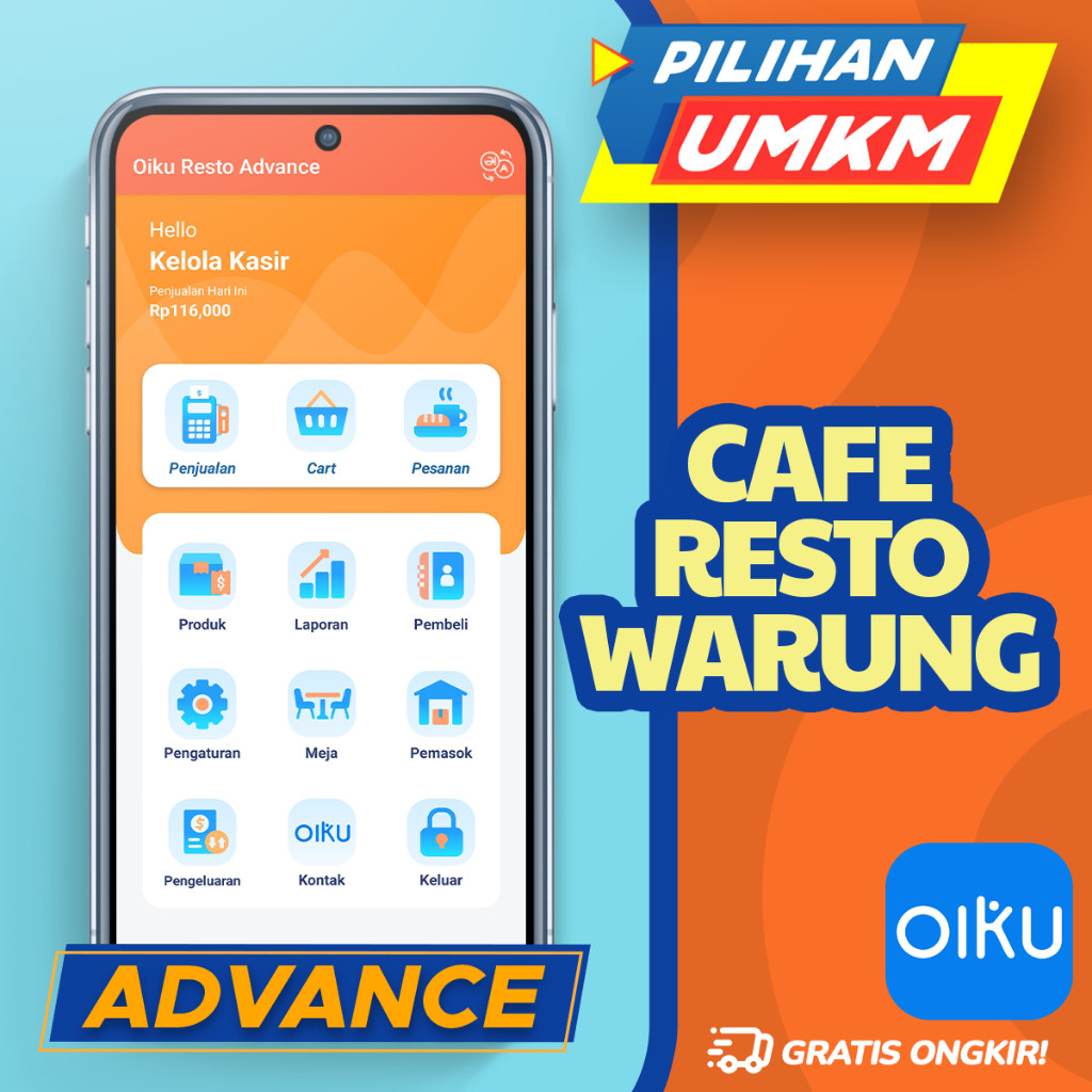 Kasir Android Untuk Cafe Restoran Warung Makan atau FnB - Bebas Langganan