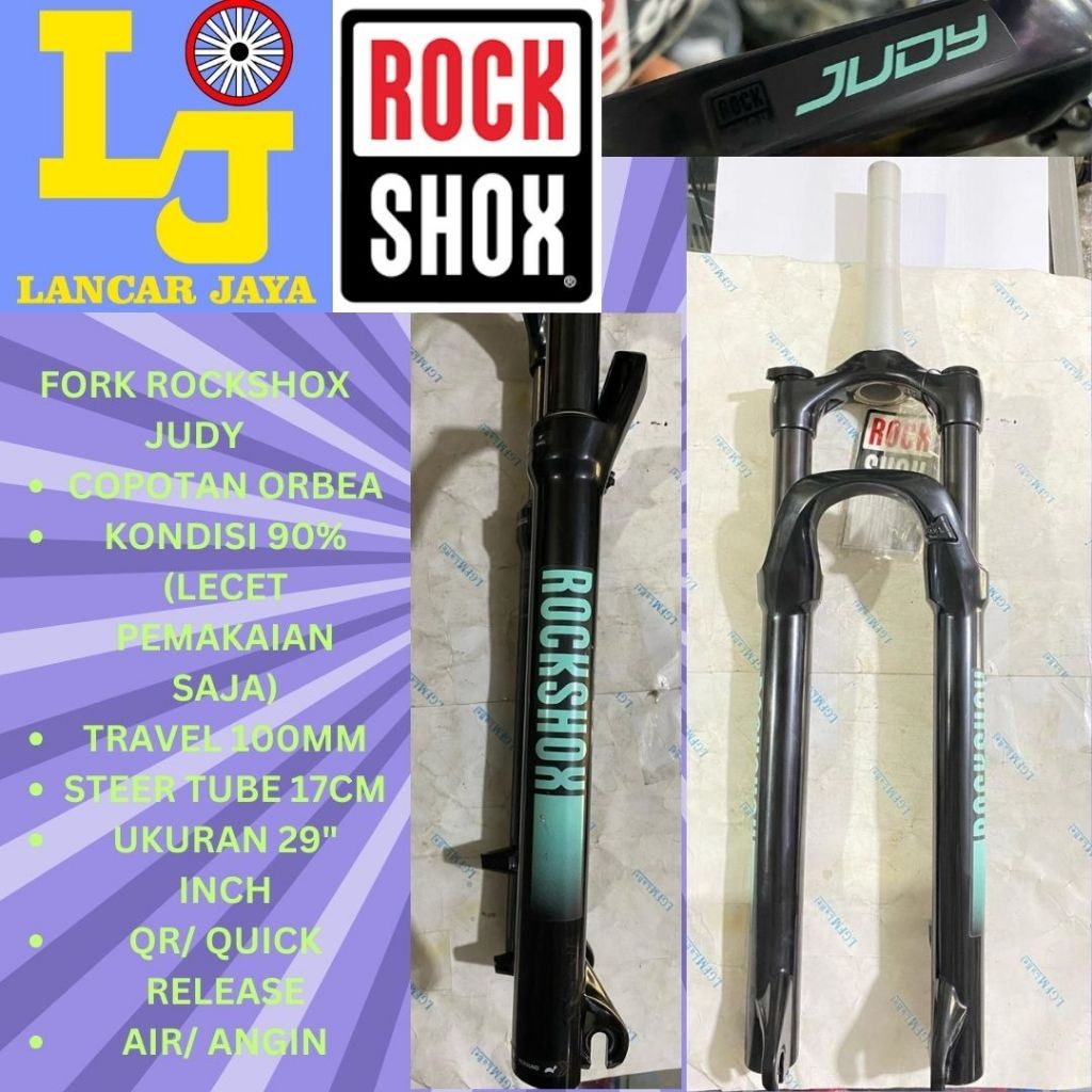 Rockshox JUDY FORK 29" INCH Travel 100 XC Trail TAPPERED USE QR MTB