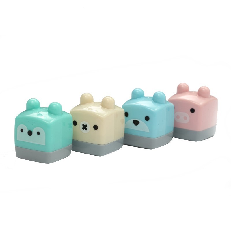 

4pcs/lot cute animal pattern standard pencil sharpener for school kid office supply quality kawaii mini stationery korean gift