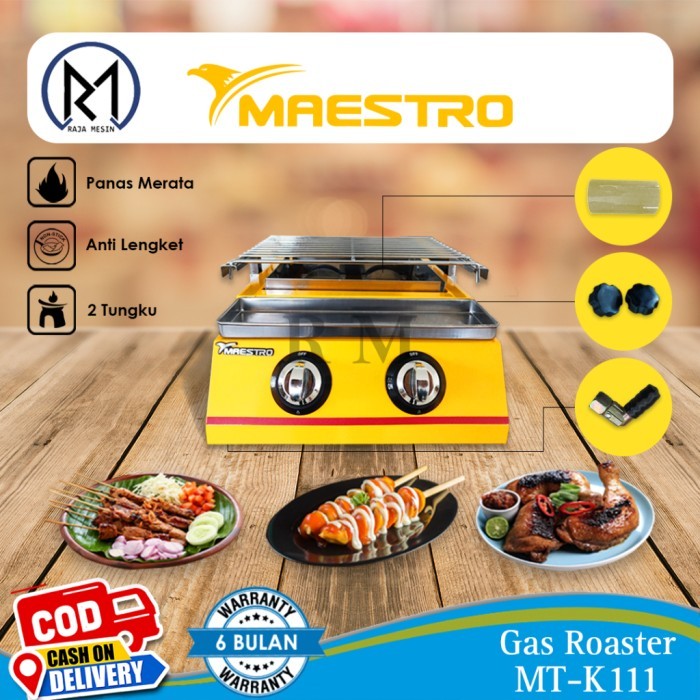 Kompor Pemanggang Sosis / Gas Roaster 2 Tungku - MAESTRO