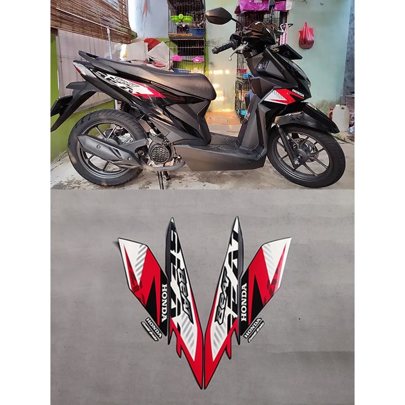 Stiker Striping Motor Beat Cbs 2021 Full Hitam