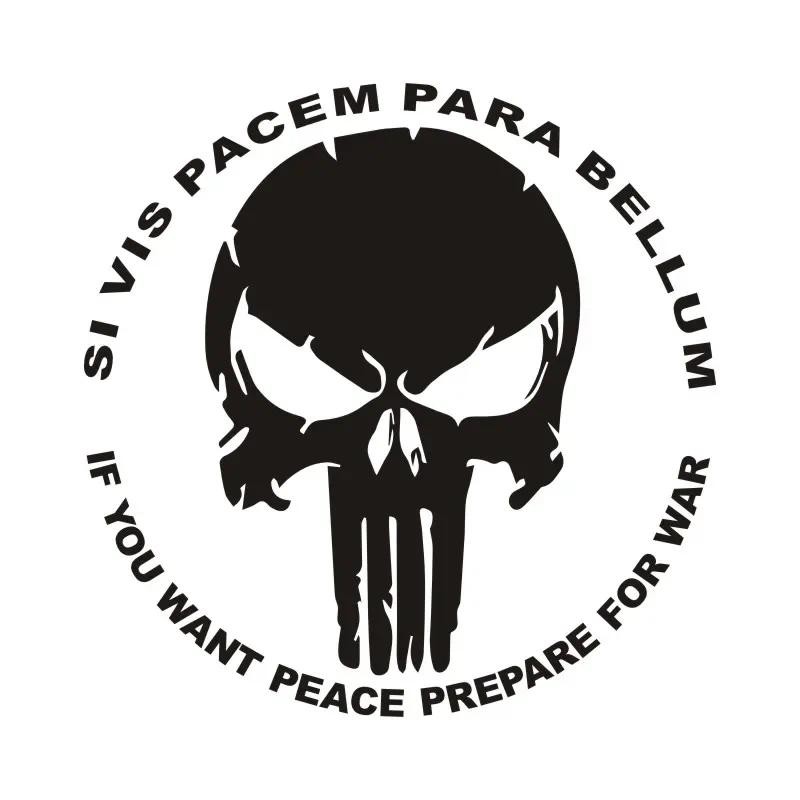 

New Design Skull Car Sticker Punisher Decor Motorcycle Decal Vinyl Decorative Accessories Waterproof PVC, 16cm