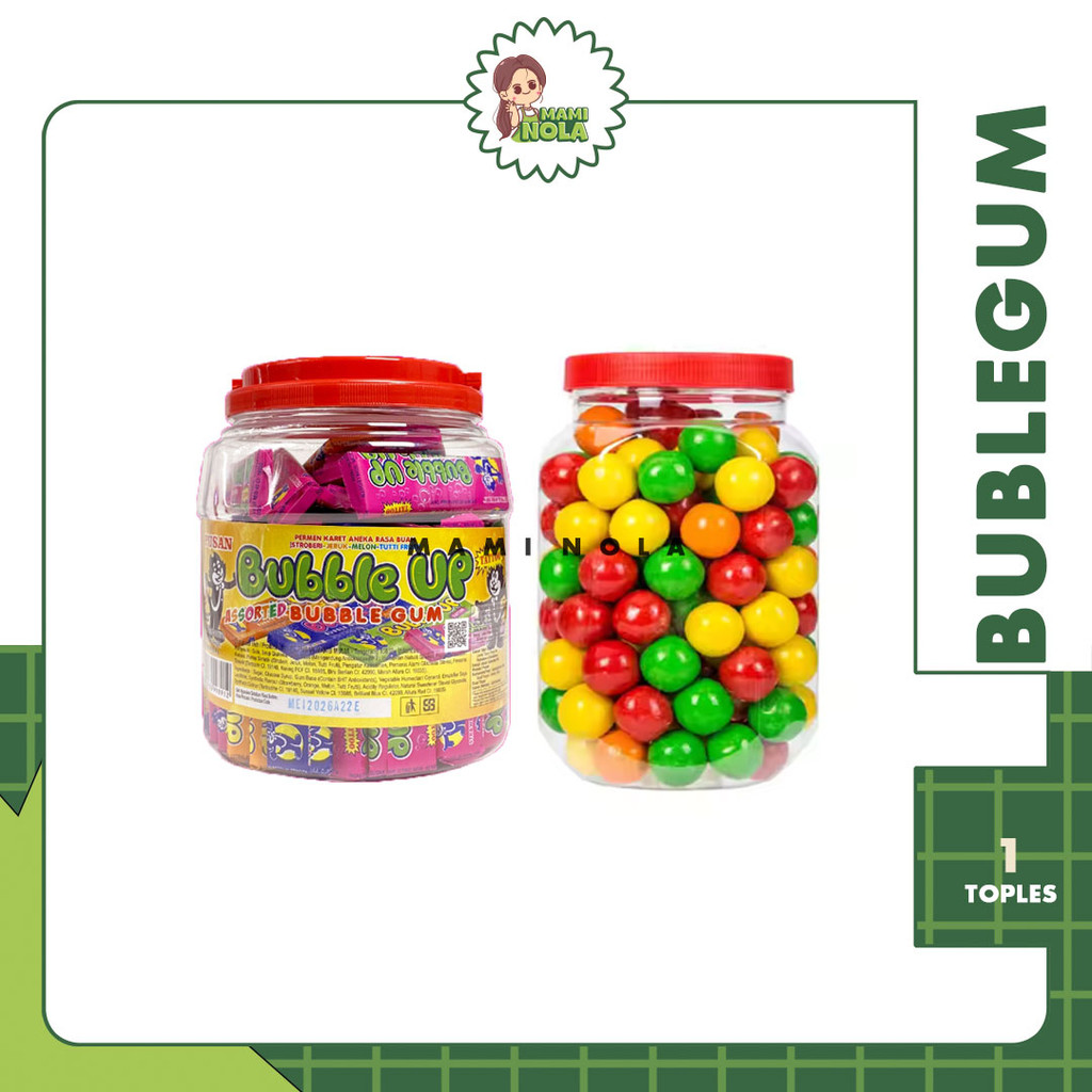 

KIng Pusan Buble Gum Permen Karet Jadul 1 Toples Isi 100 pc