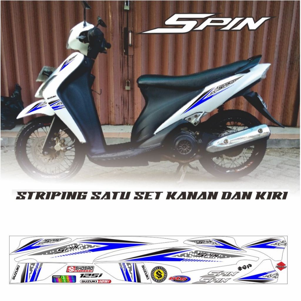 STRIPING SPIN 125 SR / STIKER SPIN 125 / SR / SPIN / STIKER / STICKER / STRIPING MOTOR SUZUKI SPIN S