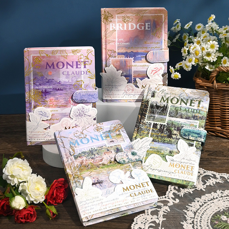 

Buku Harian Full Color Tipis Lukisan Buku /Buku Notepad Kulit / Bronzing Magnetic Buckle Notebook