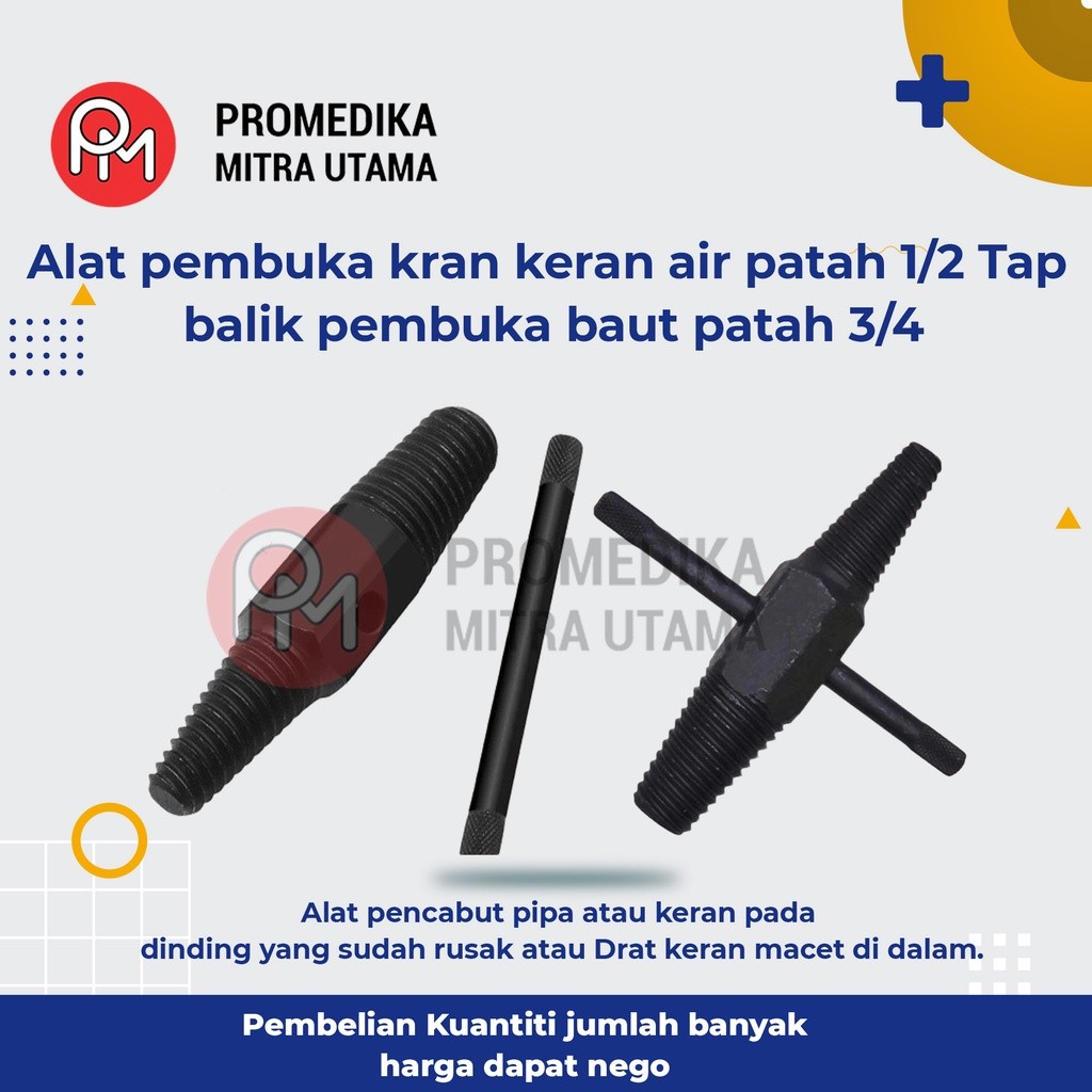 Alat pembuka kran keran air patah 1/2 Tap balik pembuka baut patah 3/4