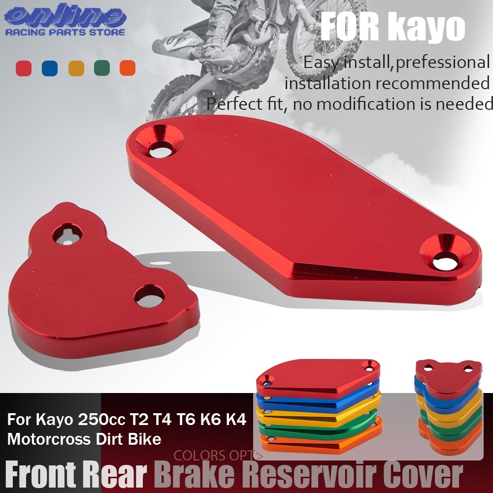Motorcycle CNC Aluminum Brake Fluid Reservoir Cover Master Cap For Kayo 250cc T6 K6 K4 T2 T4 Dirt Pi