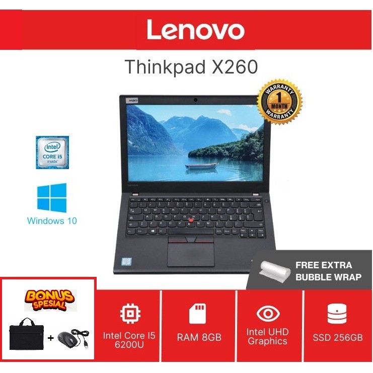 Laptop Lenovo Thinkpad X260 i7 GEN 6TH RAM 8GB/512SSD WIN 10PRO