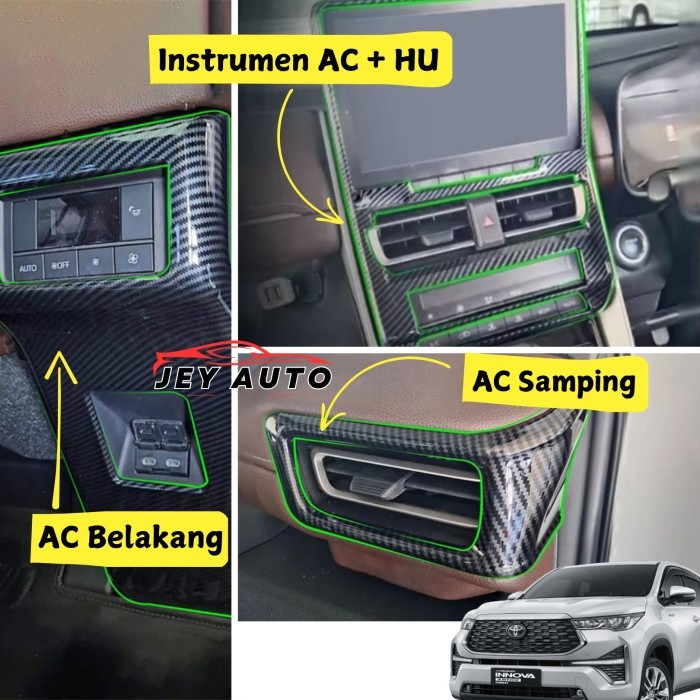 Panel AC Zenix Carbon / Panel Headunit Zenix / Cover Panel AC Belakang Zenix
