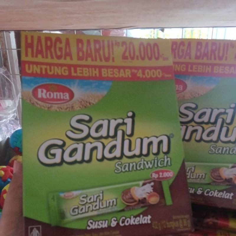 

Sarigandum sandwich coklat Box isi 12 - BON