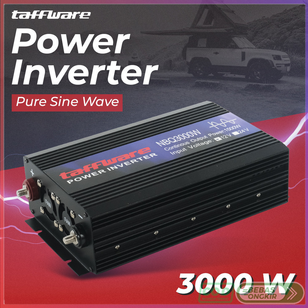 Taffware Power Inverter Mobil Pure Sine Wave 3000W - NBQ3000W