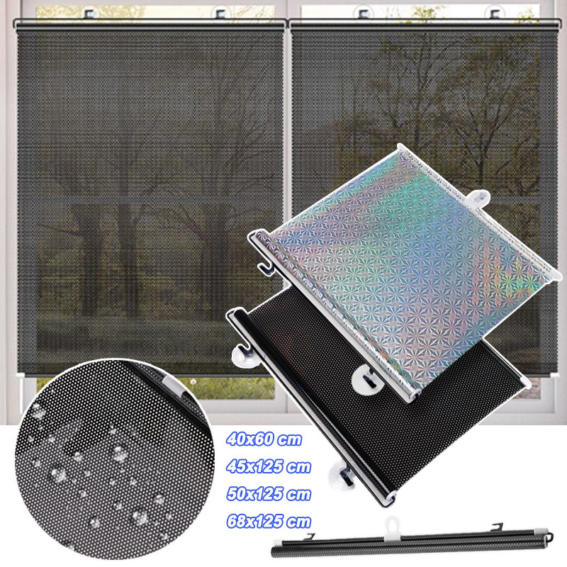 Tirai Pelindung Panas Silau Matahari / Tirai Gorden Hordeng Krei Roll Tempel / Suction Cup Kaca Film