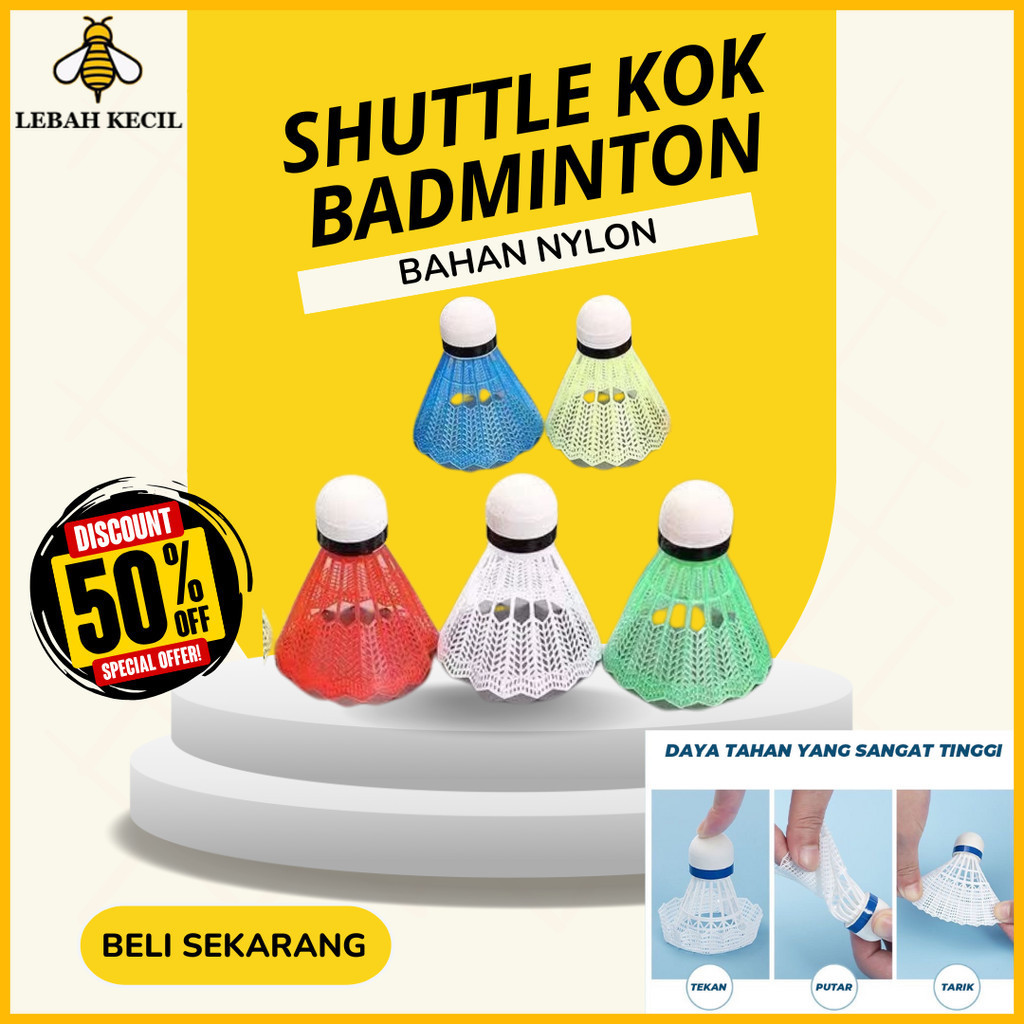 Kok Badminton / Kok Bulutangkis / Shuttlecock Bahan Nylon