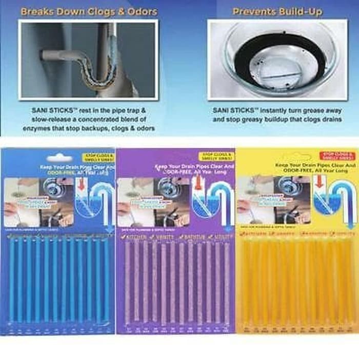 SANI STICK - Pembersih Saluran Air Anti Bau Mampet Sani Stick Drain