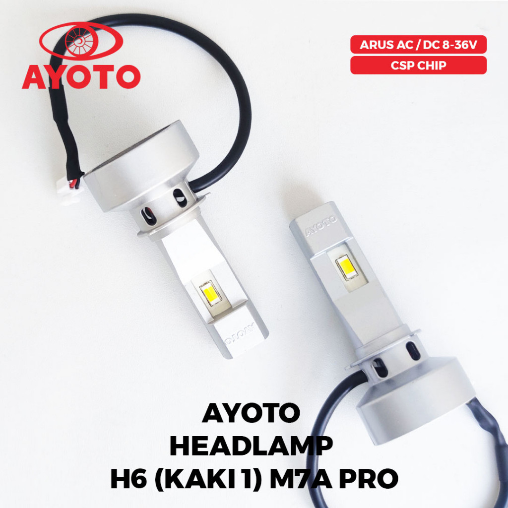 ABOLAILSHOP  AYOTO Lampu Depan Headlamp H6 LED M7A AC DC Motor Matic Bebek
