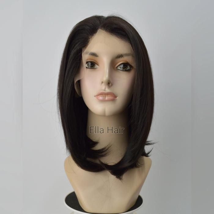 Wig Rambut Palsu Half Lace HLZEL2 Hitam Natural