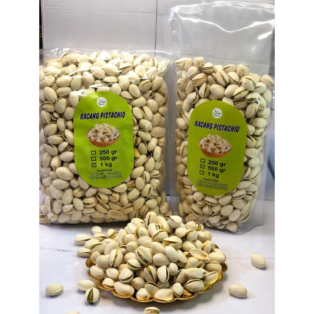 

Kacang Pistachio 1kg Lemak Sehat Bebas Kolesterol