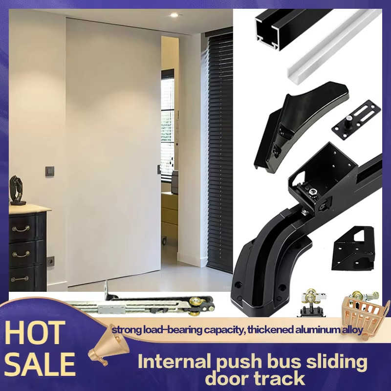 Invisible Sliding Door Retracting Bus Door Slide Rail Cloakroom Bedroom Flat Door Sliding Door Buffe
