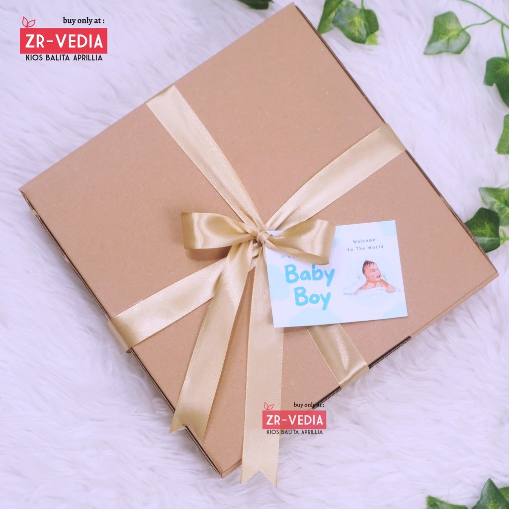 

fuja store (ADD ON) Bungkus Kado ala Hampers Mewah Premium Gift FREE KARTU UCAPAN Pita Packaging Lahiran Ultah