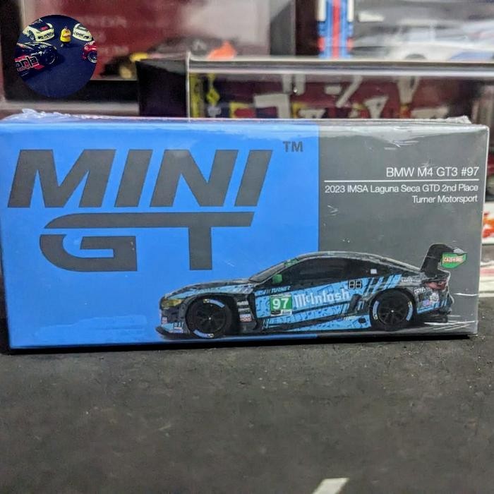 HJ99 Diecast Mini GT BMW M4 GT3 #97 2023 IMSA Laguna Seca GTD 2nd Place Turner Motorsport no 647 Seg