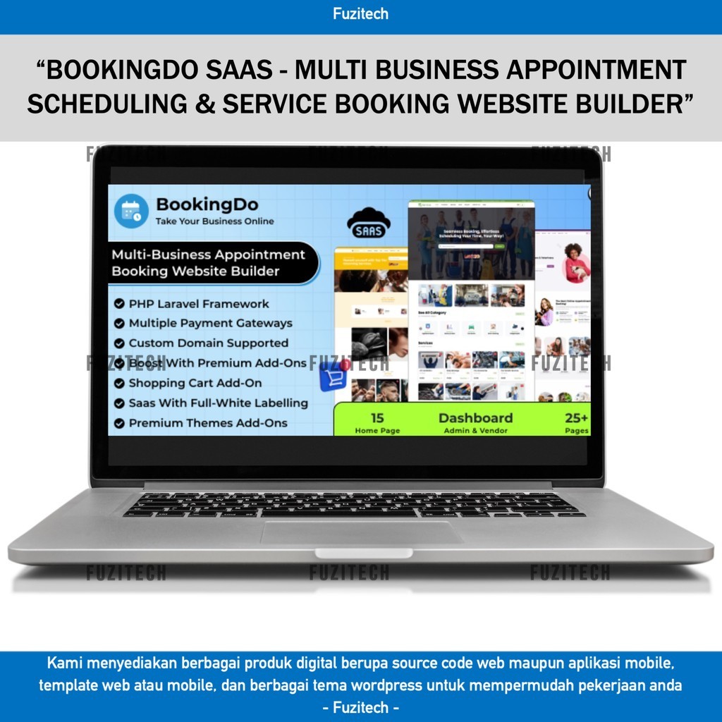 SOURCE CODE APLIKASI WEB BOOKINGDO SAAS - MULTI BUSINESS APPOINTMENT SCHEDULING & SERVICE BOOKING WE
