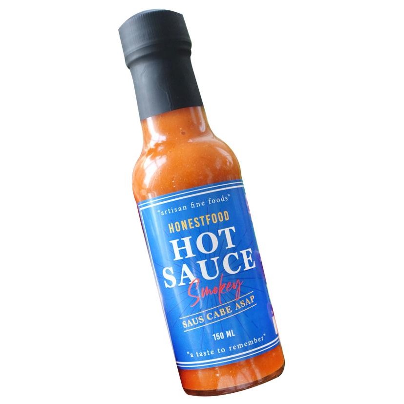 

Hot Sauce Honestfood - Saus Sambal Cabe Asap, saus tabasco pedas Bahan Makanan Botol Spicy Chilli Saos Bbq Chili Sweet, tanpa Msg - isi 1