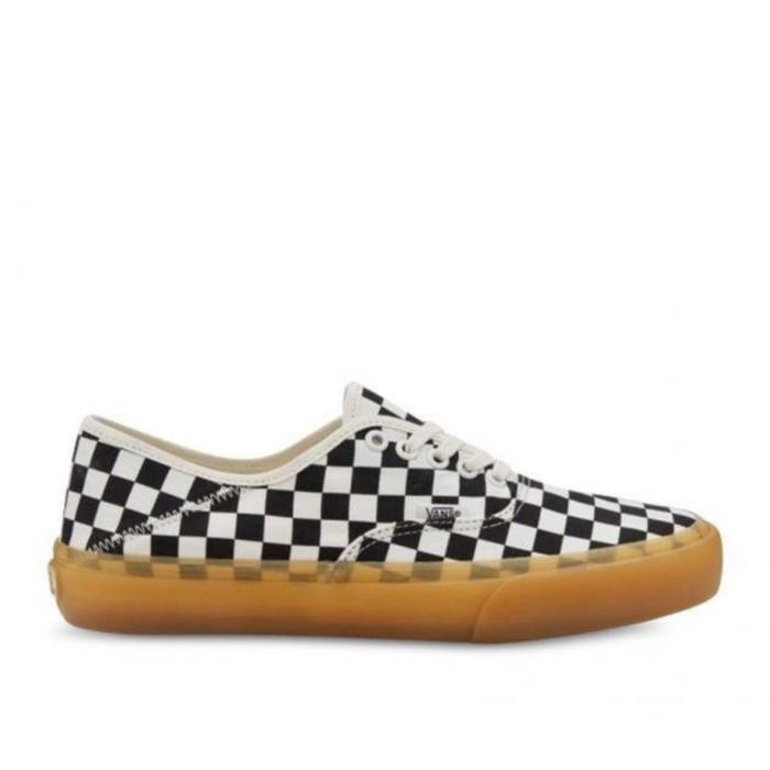 VANS AUTHENTIC SF CHECKERBOARD BLACK WHITE BROWN ORIGINAL
