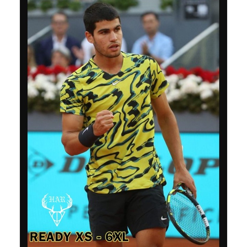 Kaos Tenis Jersey Tennis Paddle Tennis Running Jersey Carlos Alcaraz Training Jersey Custom Desing P