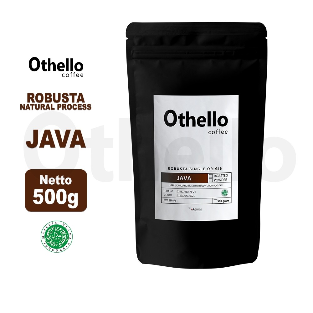 

Othello Coffee Robusta Java 500gram Biji Kopi Giling Robusta Bubuk Asli Original Robusta