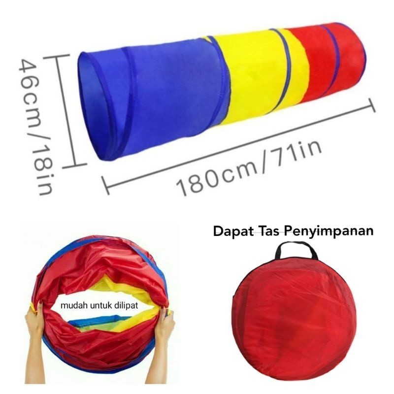 VEROSAE_SHOP Spesial！Terowongan anak&bayi/Tenda terowongan anak/Terowongan mainan anak/Mainan terowo