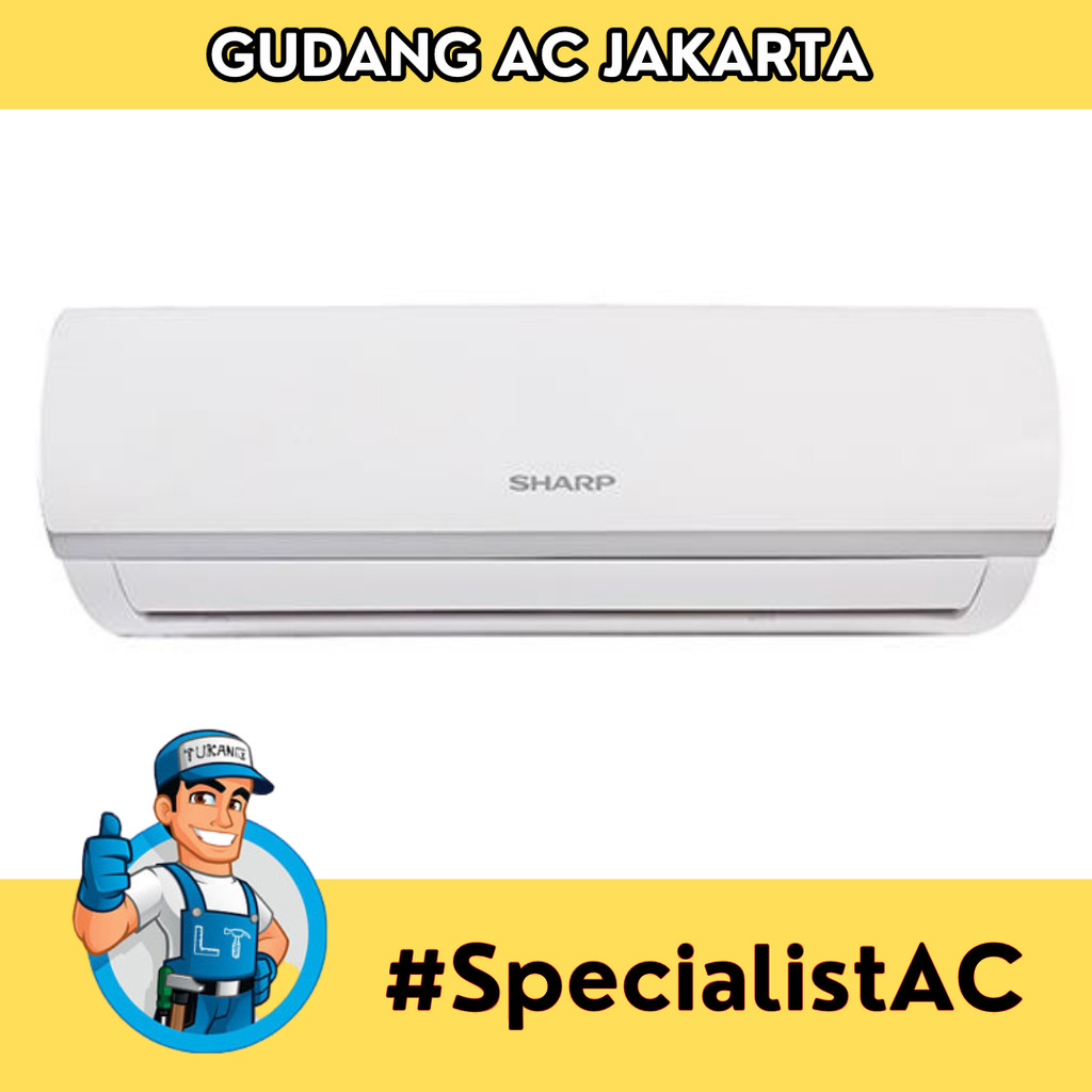 AC SHARP 1/2PK -AH-A05ZCY - HEMAT LISTRIK - R32 - TURBO COOL + PASANG
