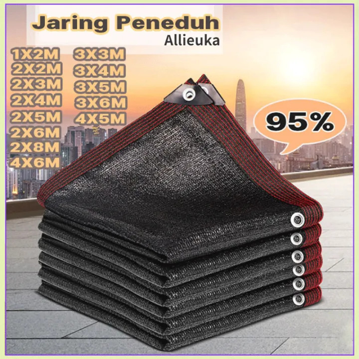 Paranet 95% Meter Shading Net Nylon Anti Panas 12-Pin Jaring Paranet Pelindung Tanaman Outdoor