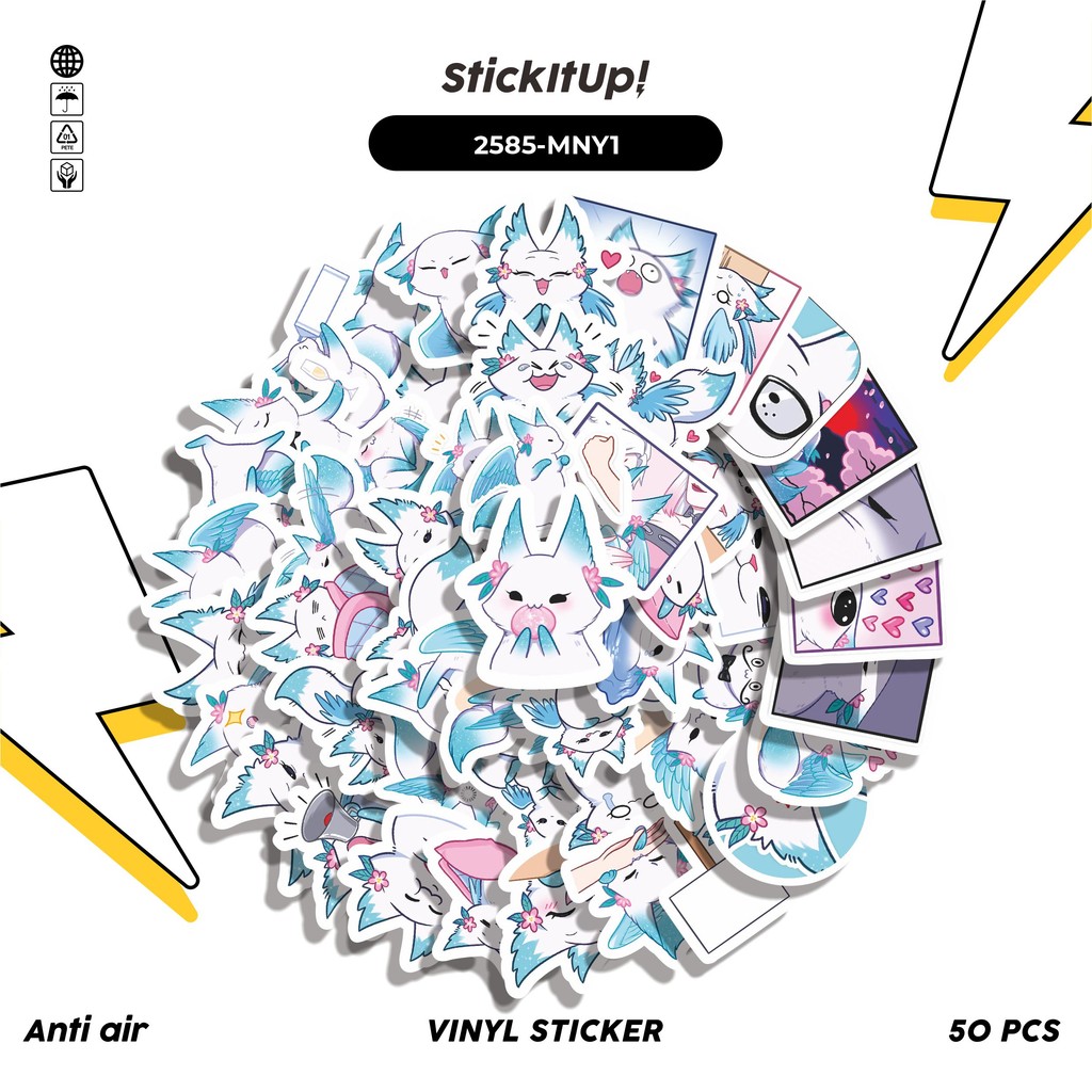 

COD✨ 50 Pcs FUNNY CHARACTER MINTY CUTY STICKER PACK 01 Lucu Aesthetic Vynil Waterproof untuk Freebies Sticker Buku Journal Casing HP Laptop