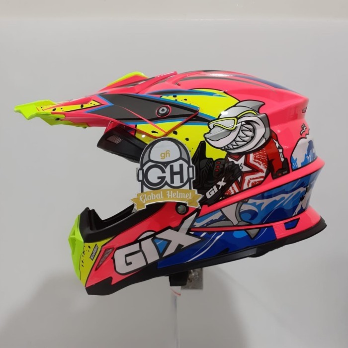 HELM CROSS GIX CROSS MOTIF SHARK PINK STABILO JPX CROSS