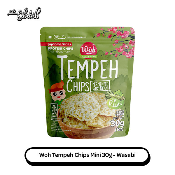 

Woh MINI Tempeh Chips Wasabi 30gr - Keripik Tempe Gluten Free Less Oil