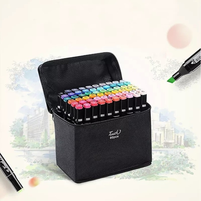 

Mall - aikshop20_store [Peralatan Menggambar] Triple W Twin Marker Colour Sketch Spidol Gambar Warna Sketsa 30 60 - 60 Pcs