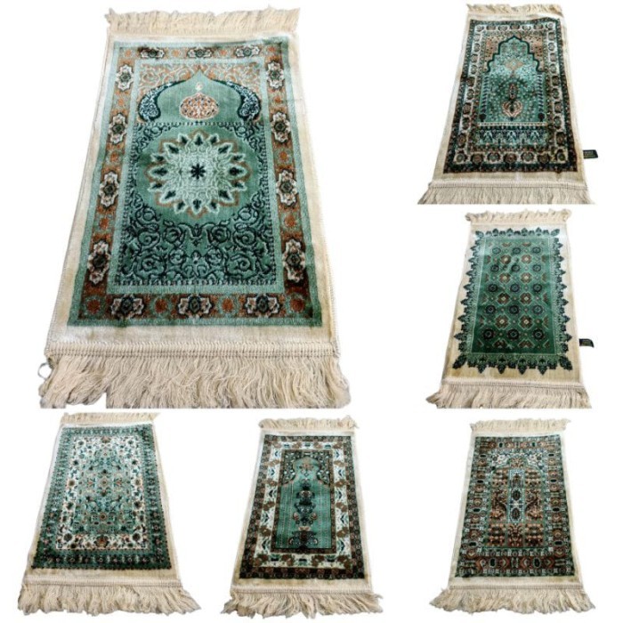 sajadah yakar mini / sajadah muka tebal  turki - merah marun