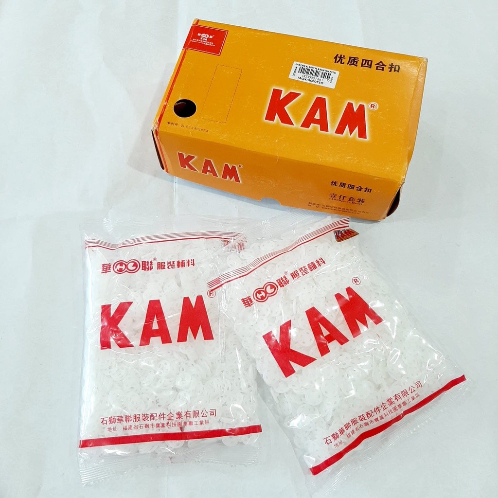 br53wj Kancing Cetet Jepret Snap Button Plastik KAM 1CM Putih Bening 1000 pcs /Cetet/Jepret Plastik 